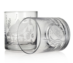 Komplet do whisky 6+1 "Wędkarski" karafka łamana + szklanki