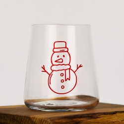 Szklanki z nadrukiem dla dzieci na święta świąteczne Bałwan Choinka 380ml 6szt