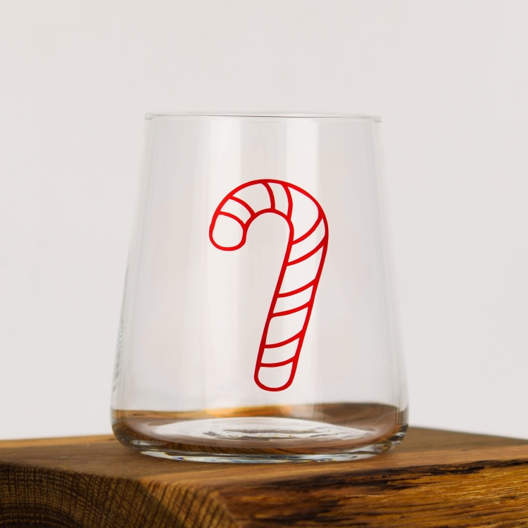 Szklanki z nadrukiem dla dzieci na święta świąteczne Bałwan Choinka 380ml 6szt