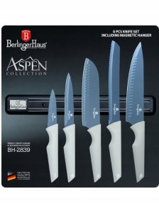 Komplet noży z wieszakiem magnetycznym Berlinger Haus Aspen 6el. BH-2839