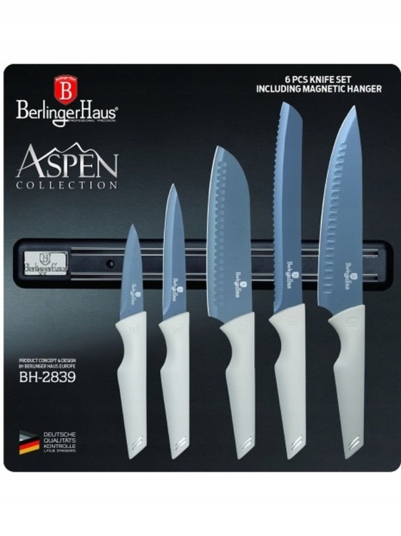 Komplet noży z wieszakiem magnetycznym Berlinger Haus Aspen 6el. BH-2839