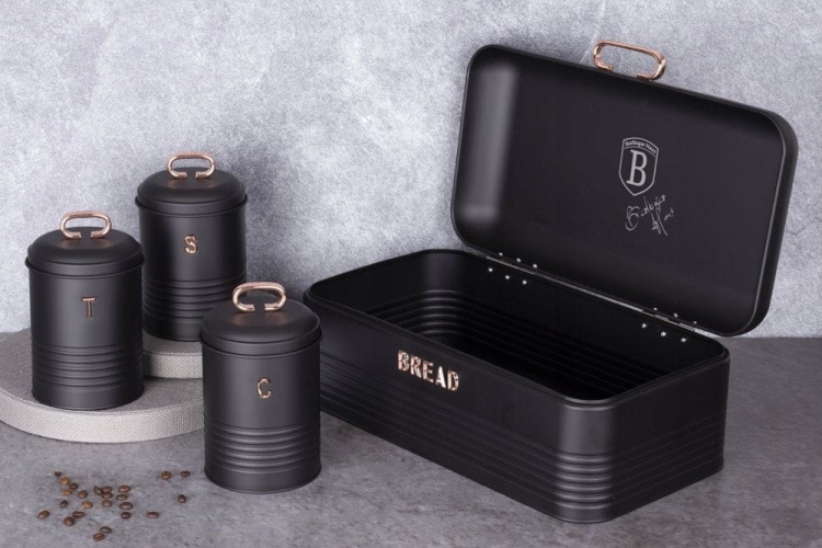 Zestaw chlebak + 3 pojemniki Berlinger Haus Black Rose BH-6753