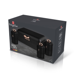 Zestaw chlebak + 3 pojemniki Berlinger Haus Black Rose BH-6753