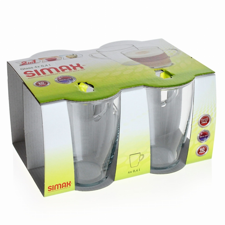 Szklanki żaroodporne LYRA 400 ml KLL. 4 Szt. Simax