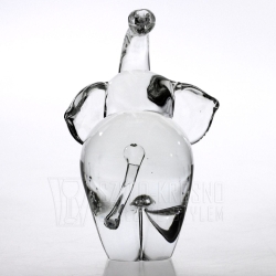 Figurka szklana - słoń z uniesioną trąbą 17cm