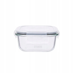 Pojemnik szklany na żywność KWADRATOWY LUNCHBOX z pokrywką ALTOM FRESH 0,45L