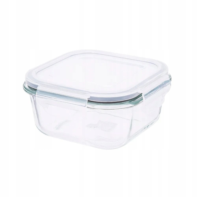 Pojemnik szklany na żywność KWADRATOWY LUNCHBOX z pokrywką ALTOM FRESH 0,45L