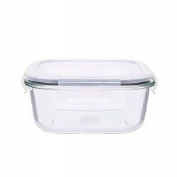 Pojemnik szklany na żywność KWADRATOWY LUNCHBOX z pokrywką ALTOM FRESH 0,75L