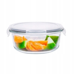 Pojemnik szklany na żywność OKRĄGŁY LUNCHBOX z pokrywką ALTOM FRESH 0,6L