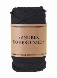 Sznurek do rękodzieła makramy z rdzeniem Czarny 3mm 50m