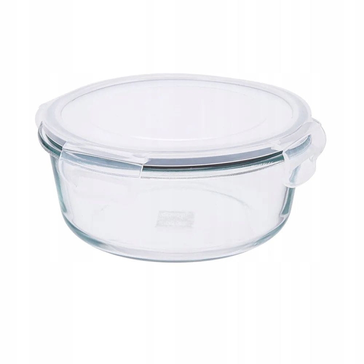 KOMPLET pojemników szklanych na żywność OKRĄGŁYCH LUNCHBOX z pokrywką ALTOM FRESH 400+600+950ml