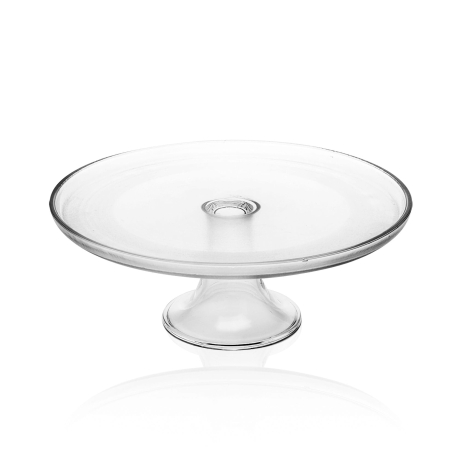 Przejdź do produktu Szklana tortownica, patera na nóżce, na tort ciasto EDWANEX Basic 31cm