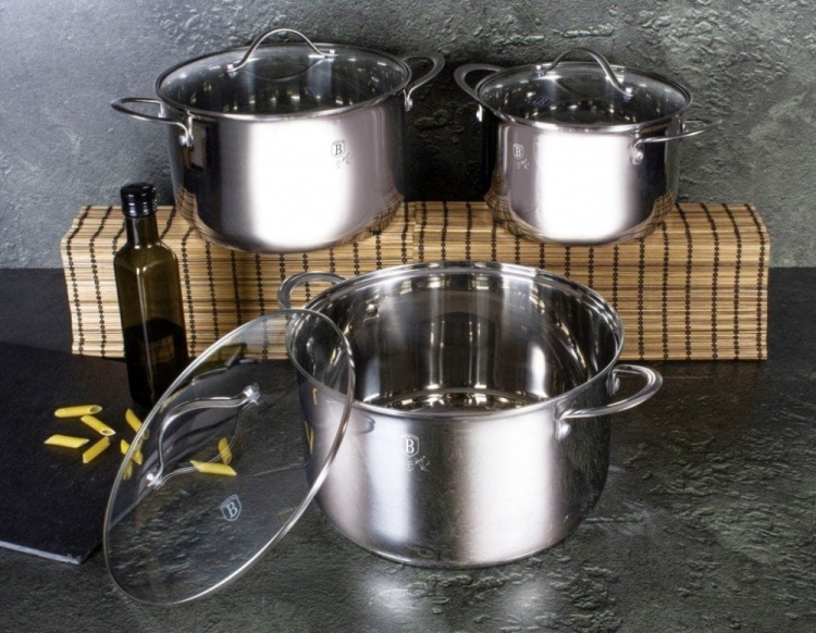 Zestaw garnków ze stali nierdzewnej Berlinger Haus 6 el BH-6662