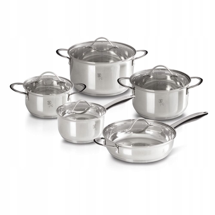 Zestaw garnków ze stali nierdzewnej Berlinger Haus 10 el BH-6660