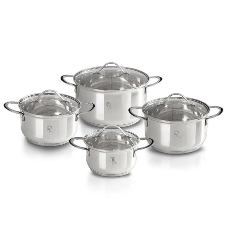 Przejdź do produktu Zestaw garnków ze stali nierdzewnej Berlinger Haus 8 el BH-6663