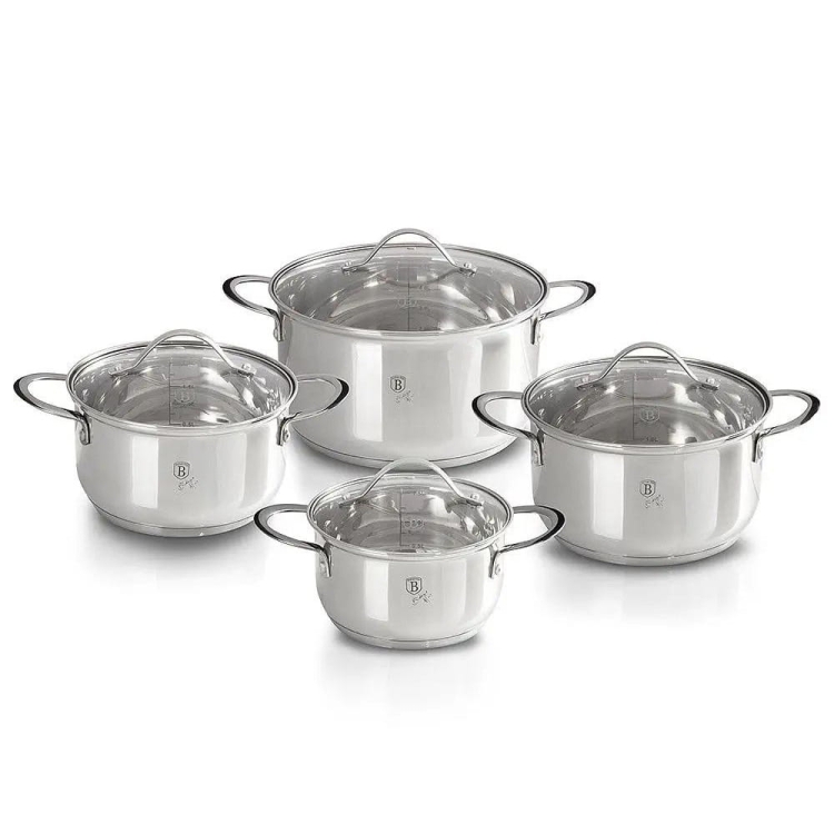 Zestaw garnków ze stali nierdzewnej Berlinger Haus 8 el BH-6663