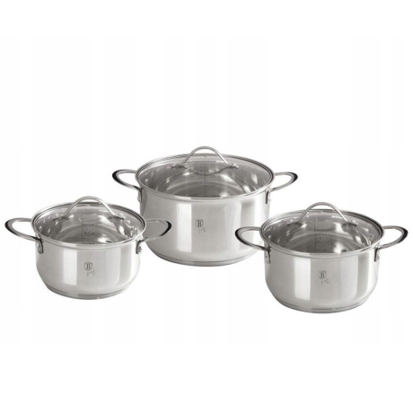 Przejdź do produktu Zestaw garnków ze stali nierdzewnej Berlinger Haus 6 el BH-6662