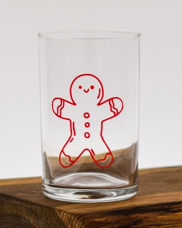 Przejdź do produktu Proste szklanki z nadrukiem dla dzieci na święta świąteczne Bałwan Choinka 250ml 6szt