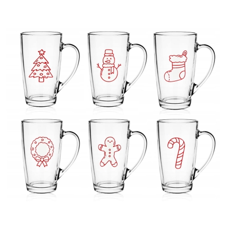 Przejdź do produktu Kubki ALEX z nadrukiem dla dzieci na święta świąteczne Bałwan Choinka 400ml 6szt 