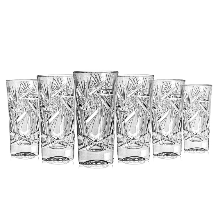 Ekskluzywne kryształowe kieliszki do wódki JULIA Młynek 50ml 6szt