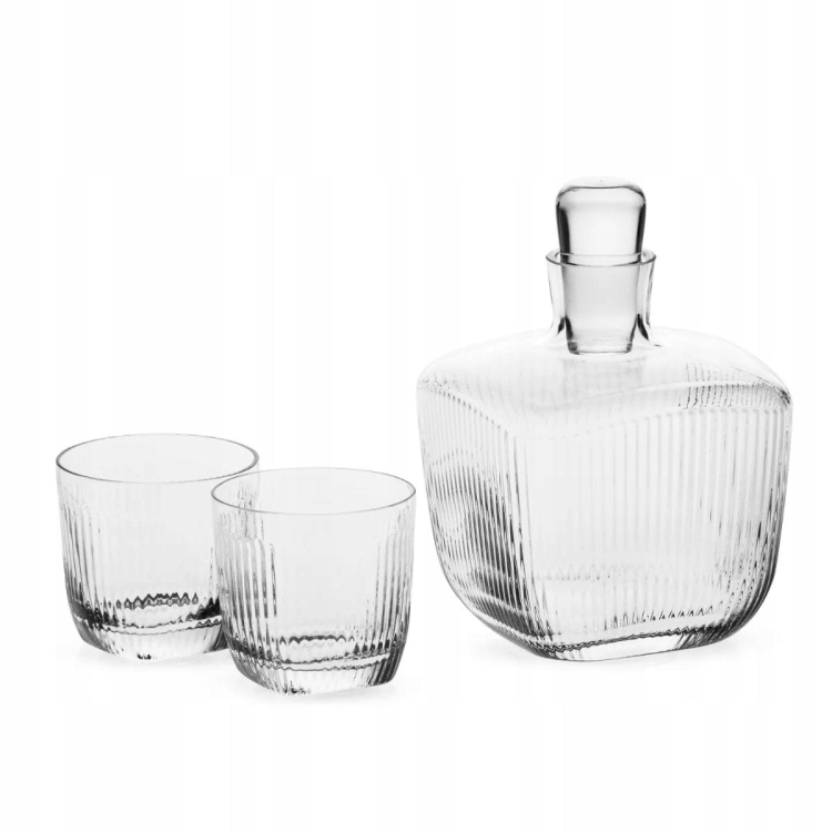 Komplet do whisky KROSNO Perfect Serve Gentelman 3el. karafka + 2 szklanki