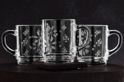 Szklanka Kubki dla dzieci ŚNIEŻYNKI 250ml 6szt