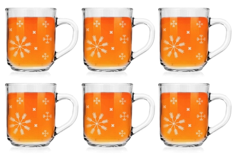Szklanka Kubki dla dzieci ŚNIEŻYNKI 250ml 6szt