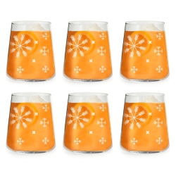 Szklanki do soku wody napojów dla dzieci ŚNIEŻYNKI 380ml 6szt