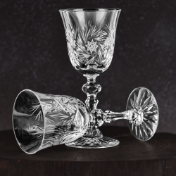 Piękne kryształowe kieliszki do wina białego JULIA Młynek 170ml 6szt 01248