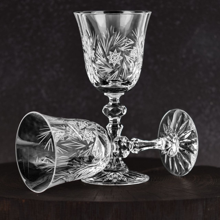 Piękne kryształowe kieliszki do wina białego JULIA Młynek 170ml 6szt 01248