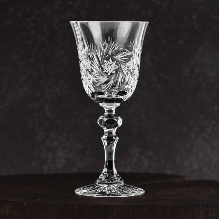 Piękne kryształowe kieliszki do wina białego JULIA Młynek 170ml 6szt 01248