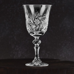 Piękne kryształowe kieliszki do wina JULIA Młynek 220ml 6szt 01247