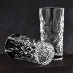 Kryształowe szklanki long drink do soku JULIA Ananas 350ml 6szt