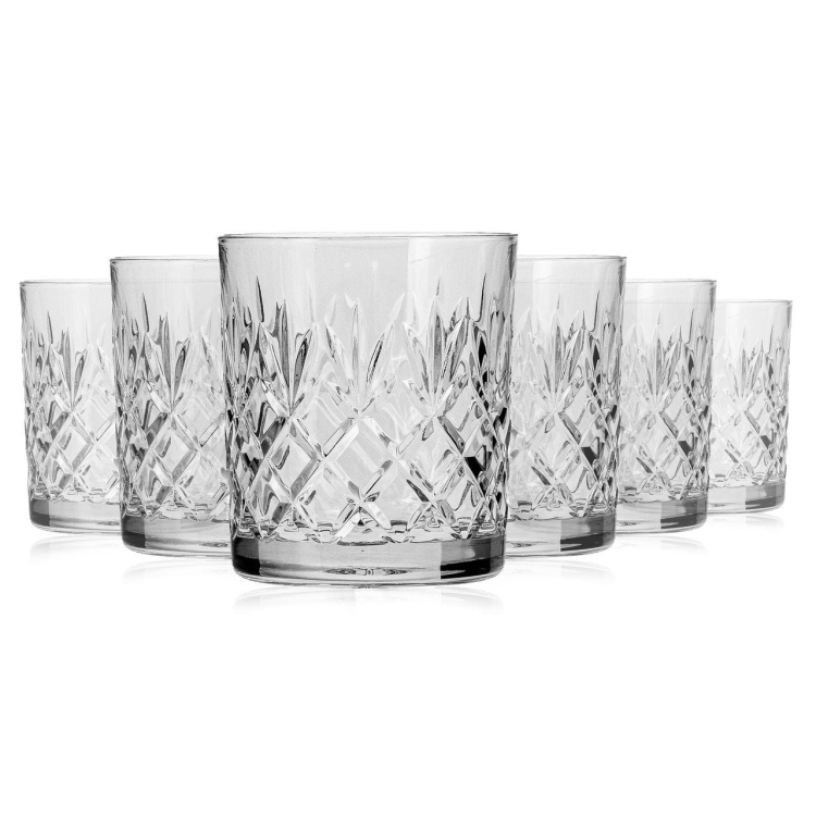 Ekskluzywne kryształowe szklanki do whisky JULIA Ananas 320ml 6szt