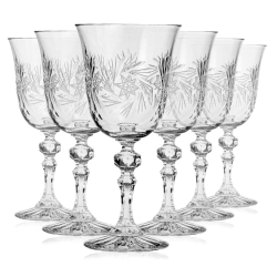 Piękne kryształowe kieliszki do wina JULIA Młynek 220ml 6szt 01247