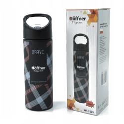 Kubek termiczny ze stali nierdzewnej termos podróżny HOFFNER 380ml Czarny