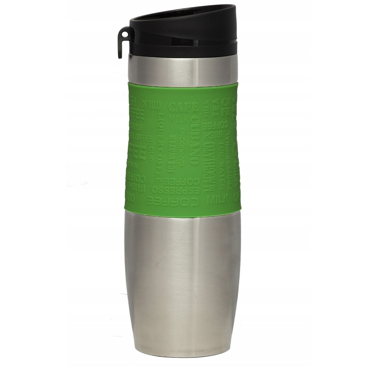 Kubek termiczny ze stali nierdzewnej termos podróżny HOFFNER 480ml Zielony