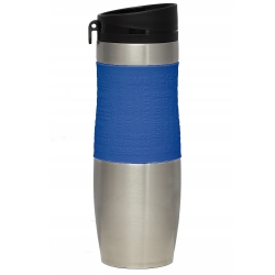 Kubek termiczny ze stali nierdzewnej termos podróżny HOFFNER 480ml Niebieski
