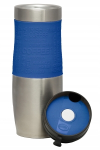 Kubek termiczny ze stali nierdzewnej termos podróżny HOFFNER 480ml Niebieski