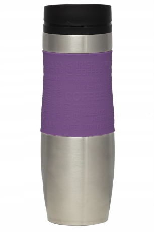 Przejdź do produktu Kubek termiczny ze stali nierdzewnej termos podróżny HOFFNER 480ml Fioletowy HF-7544