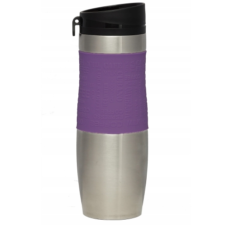 Przejdź do produktu Kubek termiczny ze stali nierdzewnej termos podróżny HOFFNER 480ml Fioletowy HF-7544