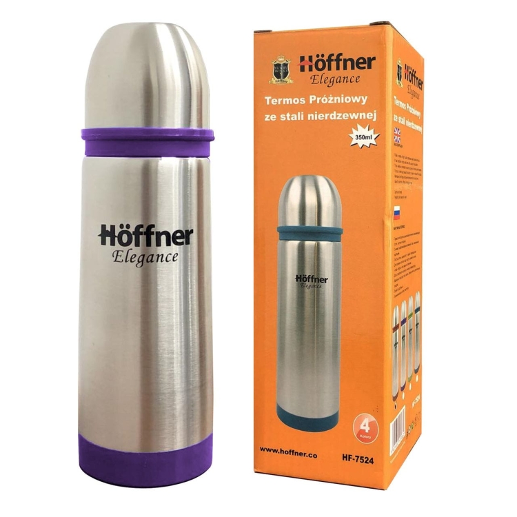Termos próżniowy ze stali nierdzewnej podróżny HOFFNER 350ml Fioletowy
