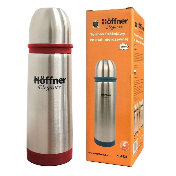 Termos próżniowy ze stali nierdzewnej podróżny HOFFNER 350ml Czerwony