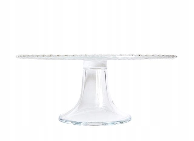 Szklana tortownica, patera na tort, ciasto na nóżce EDWANEX 28cm