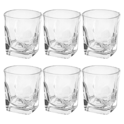 Niskie szklanki do whisky soku wody Altom Design STEPHANIE OPTIC 280ml 6szt