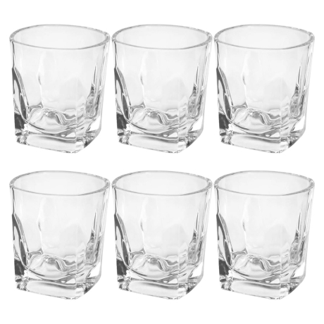 Przejdź do produktu Niskie szklanki do whisky soku wody Altom Design STEPHANIE OPTIC 280ml 6szt