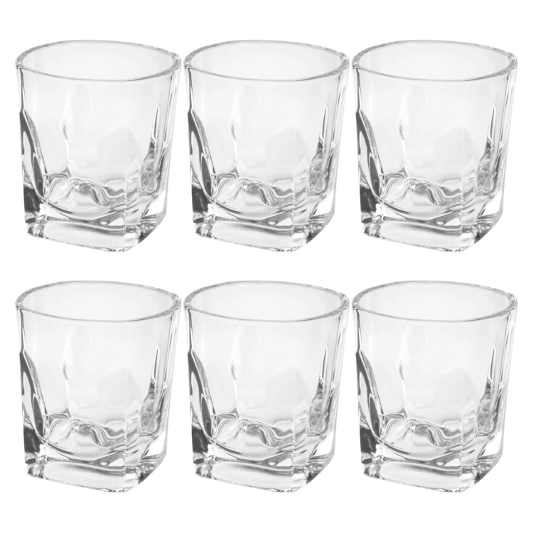Niskie szklanki do whisky soku wody Altom Design STEPHANIE OPTIC 280ml 6szt