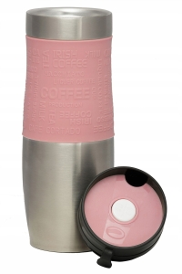 Kubek termiczny ze stali nierdzewnej termos podróżny HOFFNER 480ml Różowy