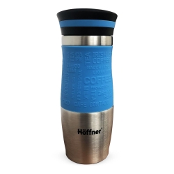 Kubek termiczny ze stali nierdzewnej termos podróżny HOFFNER 400ml Niebieski