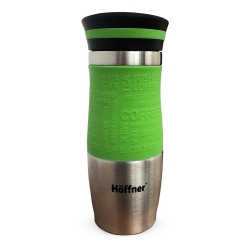 Kubek termiczny ze stali nierdzewnej termos podróżny HOFFNER 400ml Zielony